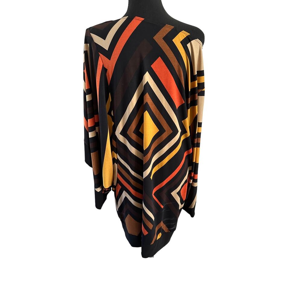 Annalee + Hope - Geometric Tunic Brown-Multi / XL - Picture 3 of 6